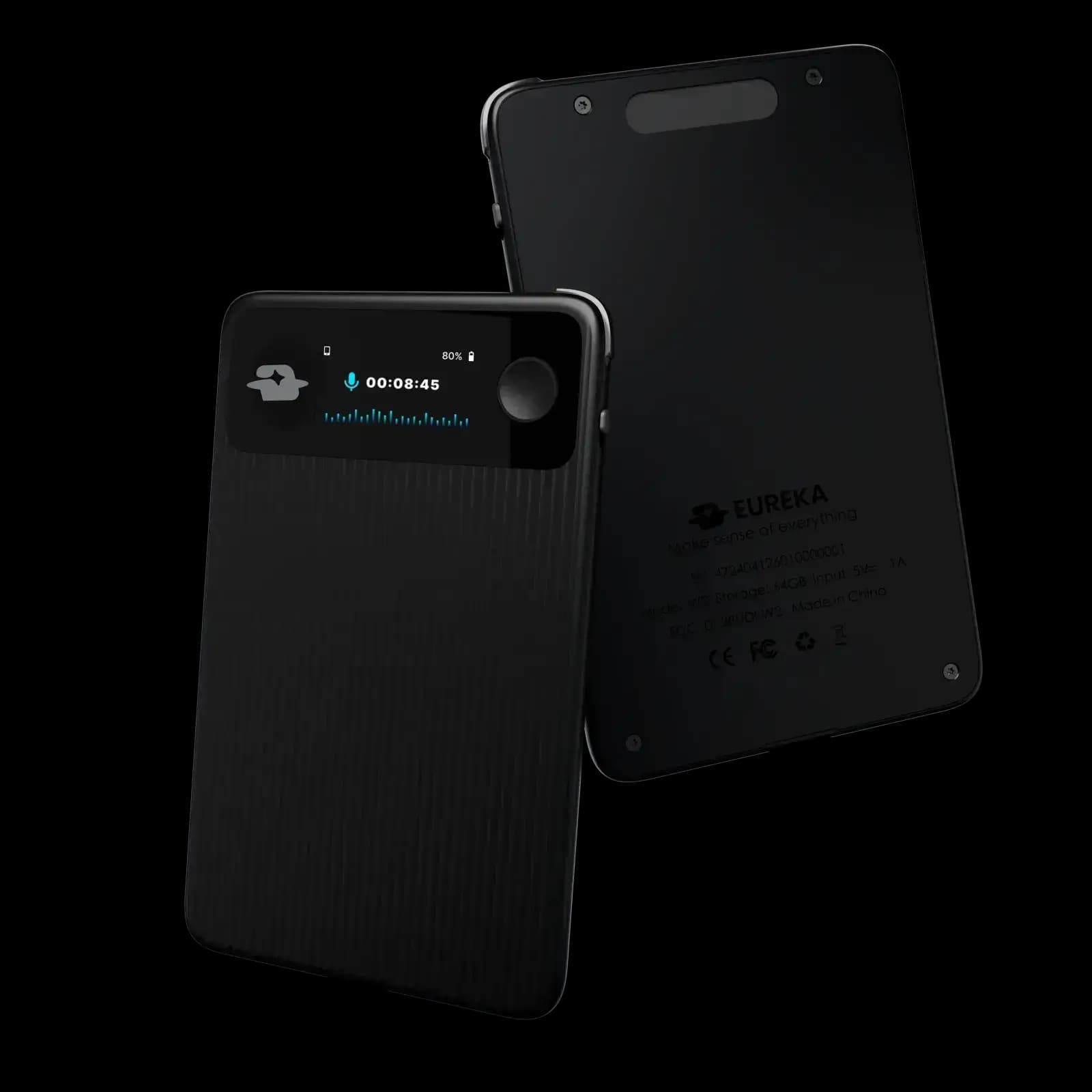 Front and back views of EurekaMind 2.0 in Midnight Black